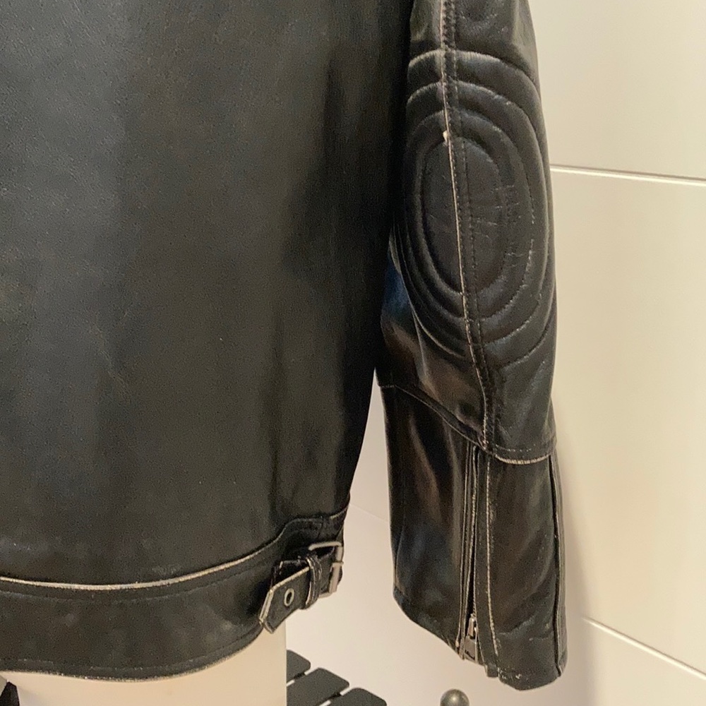 Leather motorcycle jacket - Picture 3 of 10